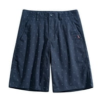 Caveitl muške gaćice teretane, muške plus veličine teretni kratke hlače Multi-džepovi opuštene ljetne kratke hlače plave boje