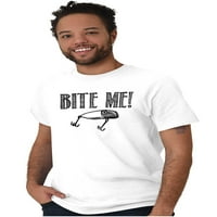 Ugrizi me riblji mamac smiješan ribolov humor Muška grafička majica Tees Brisco brendovi m