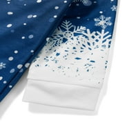Podudaranje obiteljske božićne pidžame setovi Snowflake Tree Print Top i hlače Jammyes Sleep odjeća