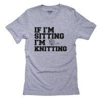 Ako sjedim, pletenje - pređa ljubav Muška siva majica