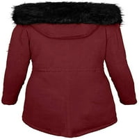 Dabuliu modni kaput Žene čvrsti deblji kaput casual zimski vitki ženski kaput ženske ruke crvene kapute