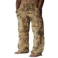 Capreze muške hlače za crtanje etničke širine dna noge Summer Palazzo pant 3D štampane pantalone