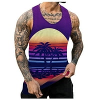 Feterrnal Muška ljetna surfana plaža Top Velike veličine Ležerne prilike prozračne bez rukava Labavi