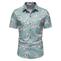 Muškarci Proljeće Ljetna košulja Casual Sportska majica na plaži Pamučna mješavina Ispis Modna majica
