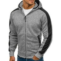 PEDORT MENS DUESSHIrts obloženi ovratnici Prevelizirani džemperi Dugih rukava Košulje Tuničke vrhove tamki tamno siva, XL