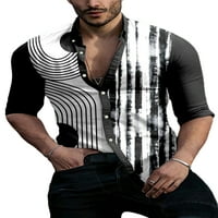 Capreze Muška majica s dugim rukavima Ležerna slim Fit košulja Modni blok u boji majice