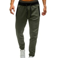 Muške casual pantalone Midrice Solid Hlače, Ležerne prilike za trčanje sportski elastični sa džepovima