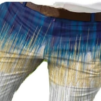Muškarci Chino Print Pantaloons Hlače Slash Džep Srednji struk zategnute pantalone
