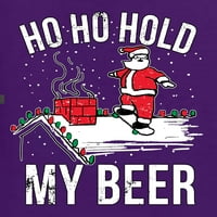 Divlji Bobby, ho ho drži moje pivo skejtbording santa božić ružni božićni džemper muškarci grafički