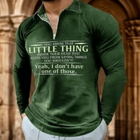 Muška majica slovo 3D tiskani uzorak s dugih rukava ulica moda pulover casual prozračna patentna košulja za muškarce