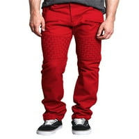 Muškarci Jogger Hlače Čvrste boje ravnoj noga, casual putne pantalone sa džepovima za uličnu odjeću