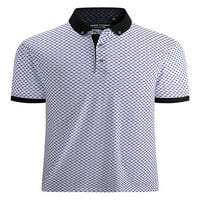 Bomotoo muns polo majica rever izrez Tee Geometrijski tisak T majice Ležerne prilike ljeti tenis pulover
