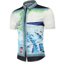 Smihono Flash Picks Ljetni modni vrhovi Polo majice za muškarce Šareni patchwork trendovi bluza kratki