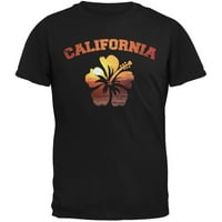 Majica za odrasle Crna za odrasle u Kaliforniji HIBISCUS - mala