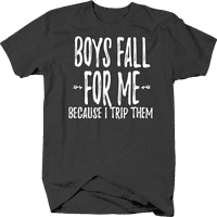 Dječaci padaju za mene jer ih izletim djevojku majicu za muškarce male tamno sive