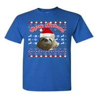 Sretan Slothmas Sloth Životinje Ružno božićno smiješno DT za odrasle majica Tee