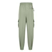 Teretne hlače za muškarce Solidan višestruki džepovi na otvorenom fitness casual pantalone bavi se klirensom
