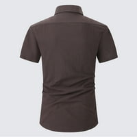 Muške majice visokog rastezanja majica kratkih rukava do majica Poslovna casual majica sa džepom sive