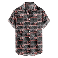 4. jula muška havajska majica SAD Nacionalna zastava grafički otisak majica navratnik 3d Print na otvorenom ulicom kratkih rukava od ispis odjeće sportski ležer