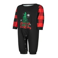 Porodica koja odgovara Božićne pidžame, baby rhoper slovo božićno drvce Ispis dugih rukava na vrhu plažene hlače za spavanje