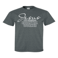 Christian Isus izvorni suštinski radnik majica kratkih rukava-Heather Grey-XL