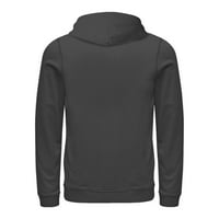 Geometrijski vučji ugljen sivi grafički pulover Hoodie - dizajn od strane ljudi L