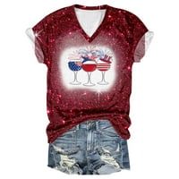 -Povjerite kratku majicu Dan nezavisnosti, Ležerne majice za žene, Ležerne prilike 3D košulje od tiskane žene, 2xS-8XL majice za žene
