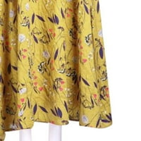 Žene plus veličine Boemian O-izrez cvjetni print Vintage bez rukava Duga maxi haljina Žene Ljetne haljine Ženske duge haljine Ležerne prilike