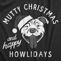 Muški Mutty Božić i Happy Howlidays majica Funny Xmas Puppy Ljubitelji ljubimca Tee za momke - 3xL Grafičke
