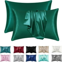 Saten Silk jastuk za kožu i kosu satenski jastuk set sa zatvaračem za koverte mekani prozračni glatki hlađenje svilenih jastuka za spavanje