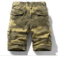 Homodles Muška fleta Stretch Cargo Kratke hlače - trendy casual labave kratke hlače Khaki veličine 10