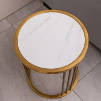 Poluočto moderno sinterovi kamen okrugli stolić za dnevni boravak, zlato