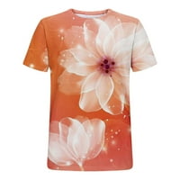 Aufmer Ljetne košulje za muškarce Grafic Tee mužjak casual cvjeta za okrugli vrat 3D digitalni ispis