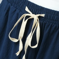 Muške ljetne casual kratke vučne kašike ruširane modne kratke hlače Čvrsti džep labavi kratke hlače