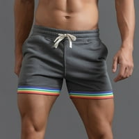 Muške kratke hlače Muške ljetne čvrste boje duge hlače džepne crtanje labavih ležernih sportskih sportskih hlača na plažima