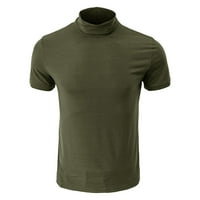 Muške majice s tankim montiranim majicama s kratkim rukavima, majice za otkopljene kože od majice za svakodnevnu ljetnu vojnu zeleno čišćenje