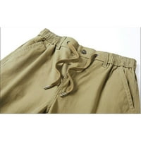 HWMODOU muške hlače u boji s visokim strukom Jogger Cargo Pamuk Casual Workweight Vanjski planinarski znoj za svakodnevni pantalone za teretane za muškarca